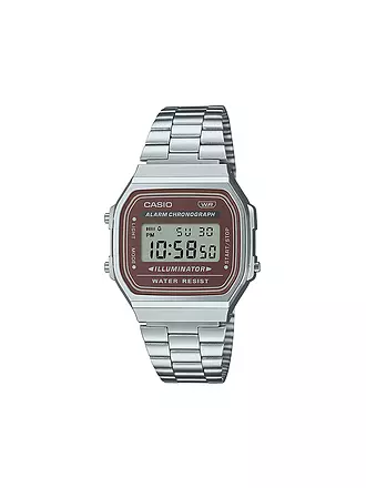 CASIO | Uhr VINTAGE silber braun A168WA-5AYES | 